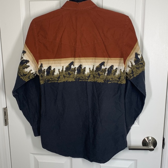 Vintage Roper western shirt with horse print size medium - Picture 3 of 9